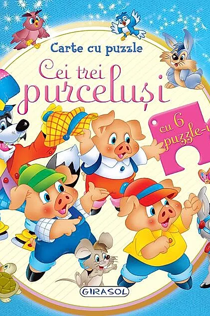 Carte cu puzzle. Cei trei purceluși