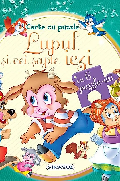 Carte cu puzzle. Lupul și cei șapte iezi