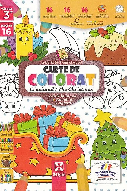 Carte de colorat: Crăciunul / The Christmas
