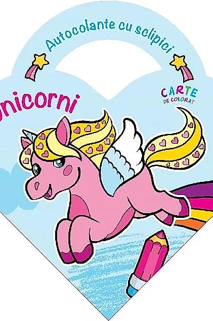 Autocolante cu sclipici - Unicorni