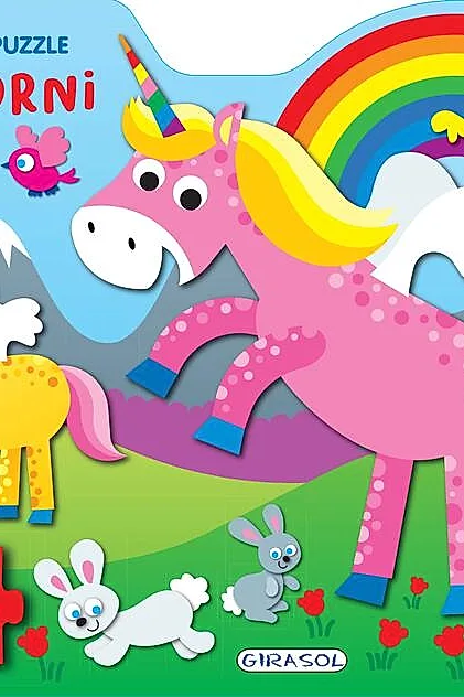 Carte cu puzzle - Unicorni