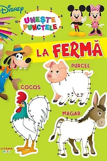 Disney Bebe. Unește punctele. La fermă
