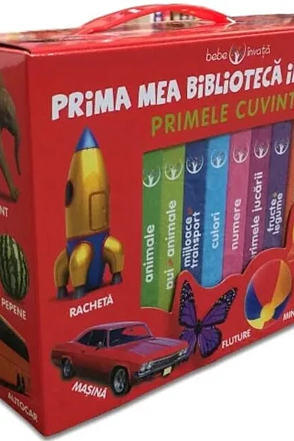 Prima mea biblioteca ilustrata: Primele cuvinte. Bebe invata (Cutie cu 8 carticele)