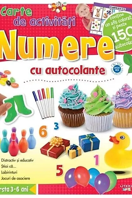 Numere. Carte de activităţi cu autocolante (3-6 ani)