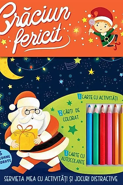 Crăciun fericit - Servieta mea cu activități și jocuri distractive