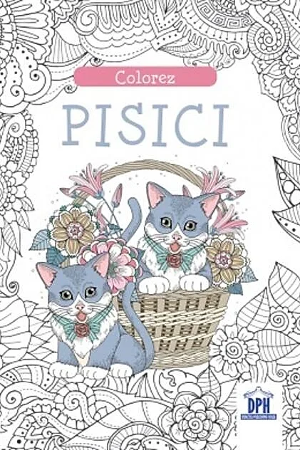 Colorez pisici. Carte de colorat