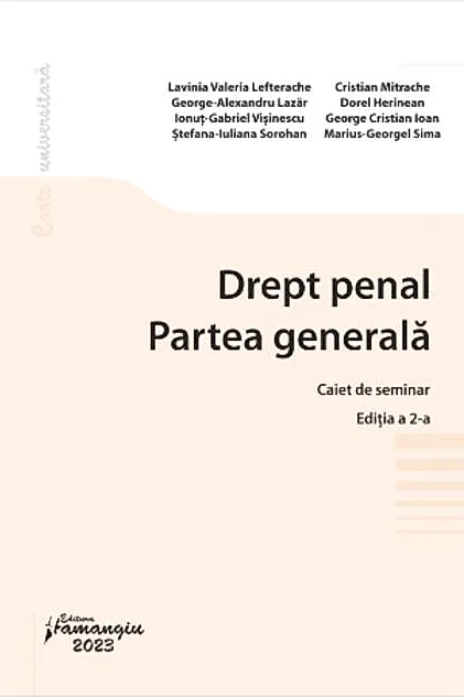 Drept penal. Partea generală. Caiet de seminar
