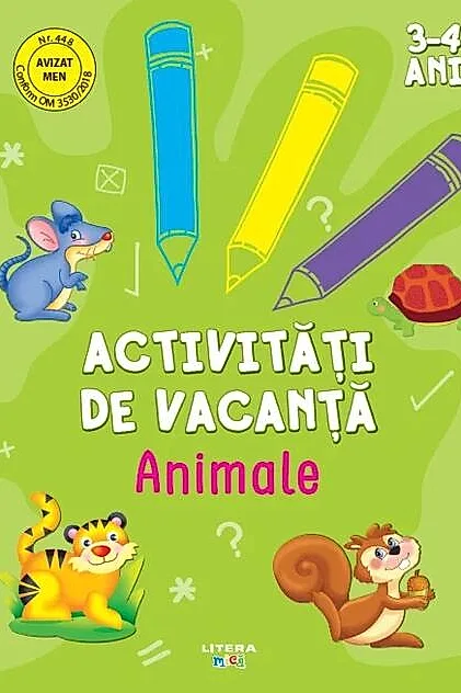 Activități de vacanță. Animale (3-4 ani)