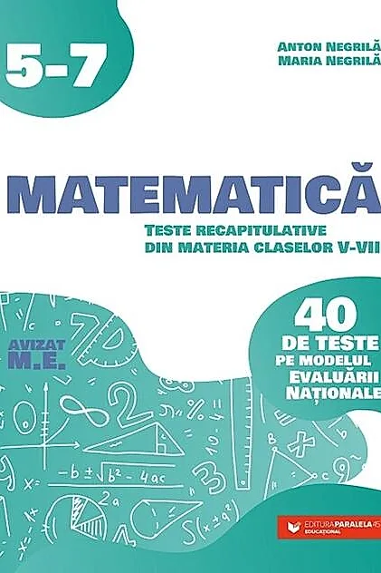 Matematică. Teste recapitulative din materia claselor V-VII