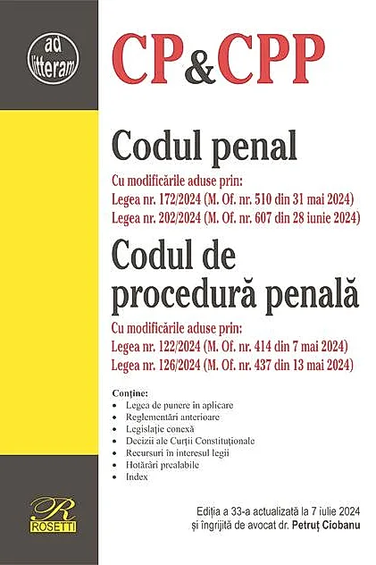 Codul penal. Codul de procedură penală