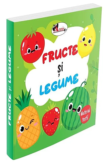 Fructe și legume. Carte din material textil