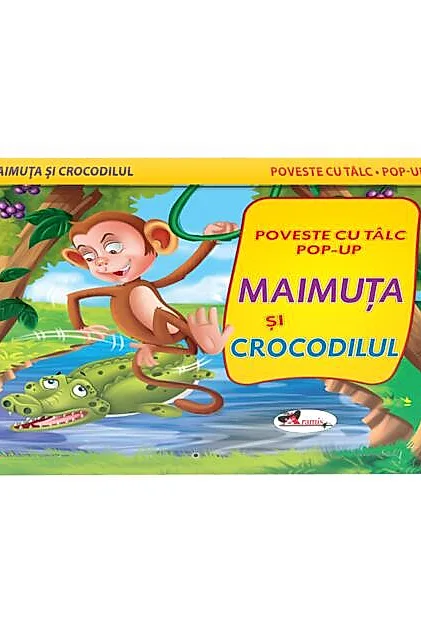 Poveste cu tâlc pop-up. Maimuţa şi crocodilul