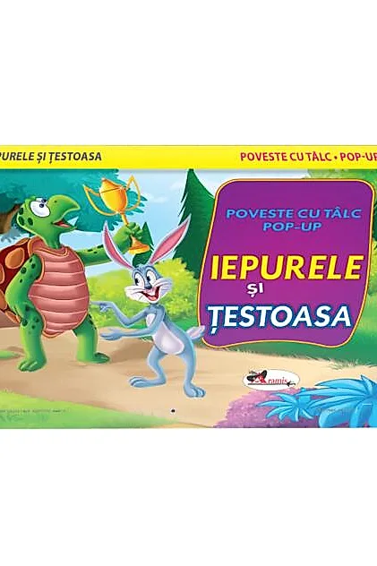 Poveste cu tâlc pop-up. Iepurele şi ţestoasa