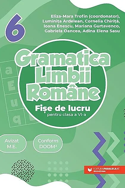 Gramatica limbii române. Fișe de lucru pentru clasa a VI-a