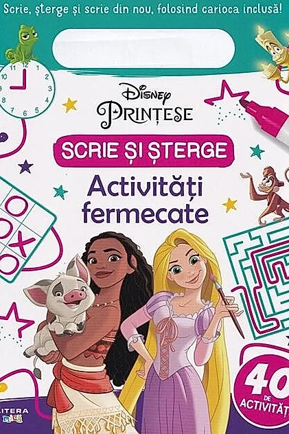 Disney Prințese. Scrie și șterge. Activități fermecate