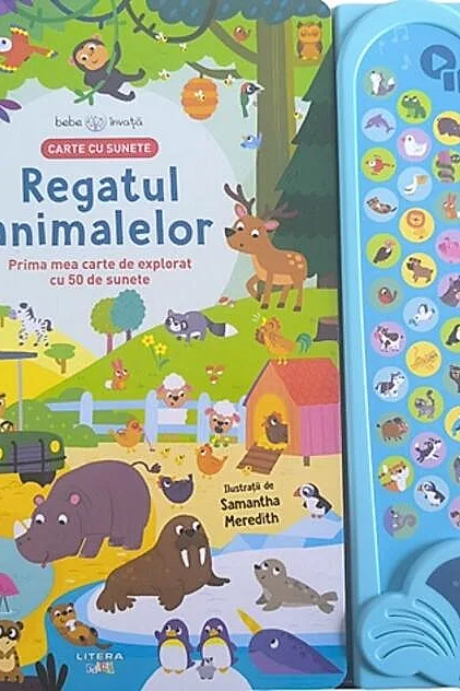 Bebe învață. Regatul animalelor. Carte cu sunete