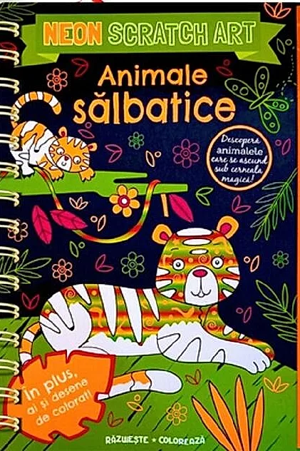 Animale sălbatice. Neon Scratch Art