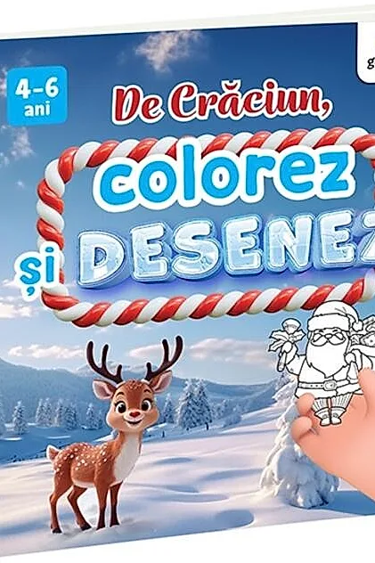 De Crăciun, colorez și desenez