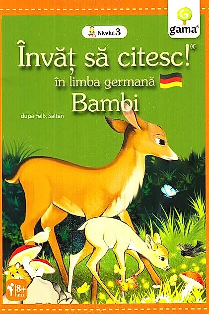 Bambi. Învăț să citesc. Limba germană, nivelul 3 (8+ ani)
