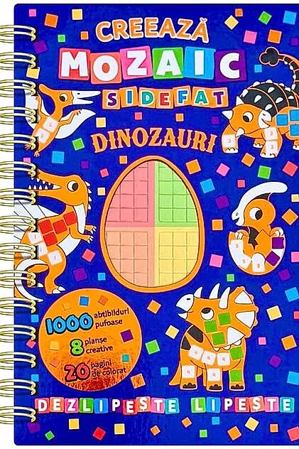 Creează mozaic sidefat - Dinozauri