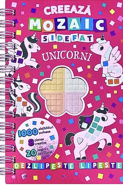 Creează mozaic sidefat - Unicorni