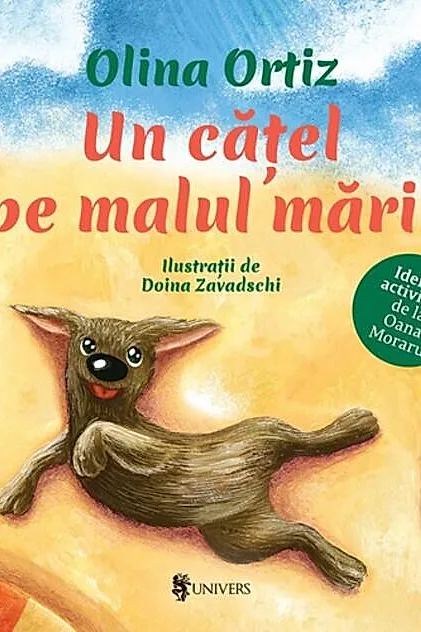 Un cățel pe malul mării