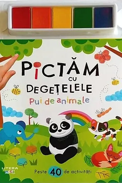 Pictăm cu degețelele. Pui de animale