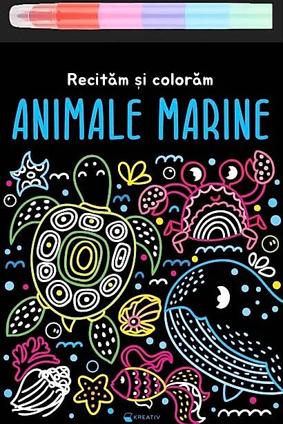 Animale marine - Recităm și colorăm