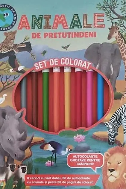Animale de pretutindeni. Set de colorat
