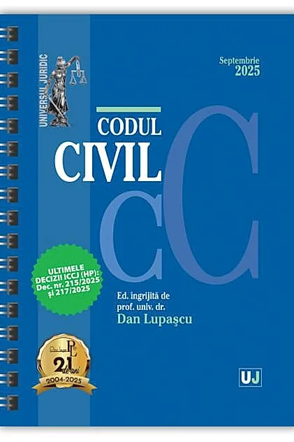 Codul civil Septembrie 2025 (ediție spiralată)