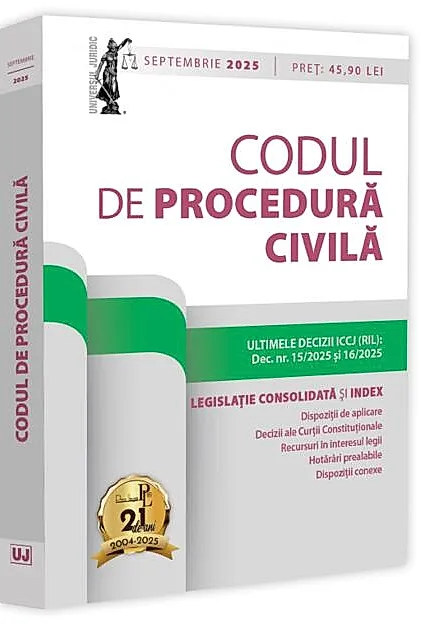 Codul de procedură civilă: Septembrie 2025