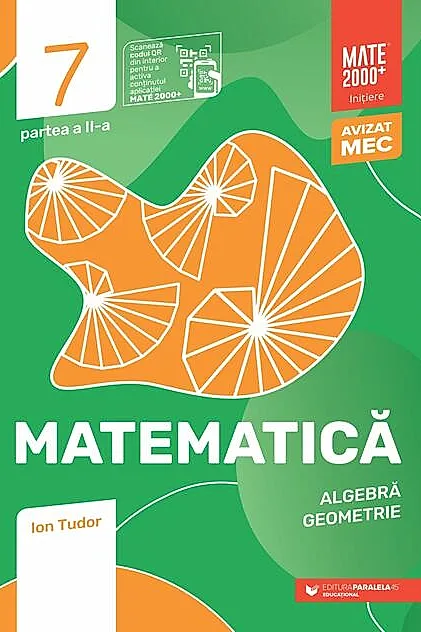 Matematică. Algebră, geometrie. Caiet de lucru. Clasa a VII-a. Inițiere. Partea a II-a (2025-2026)