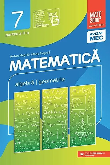 Matematică. Algebră, geometrie. Clasa a VII-a. Consolidare. Partea a II-a (2025-2026)