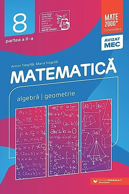 Matematică. Algebră, geometrie. Clasa a VIII-a. Consolidare. Partea a II-a (2025-2026)