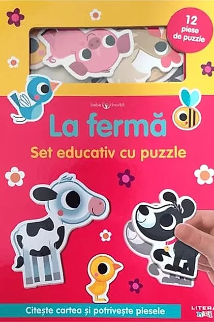 Bebe învață. La fermă. Set educativ cu puzzle