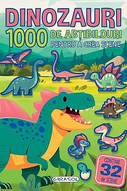 1000 de abțibilduri pentru a crea scene - Dinozauri