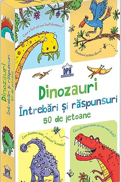 Dinozauri - Întrebări și răspunsuri - 50 de Jetoane