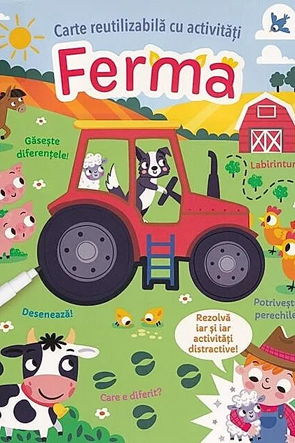 Ferma. Carte reutilizabilă cu activități
