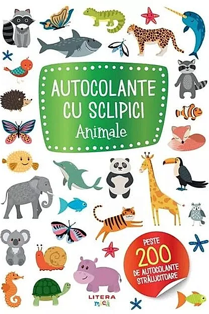 Autocolante cu sclipici. Animale