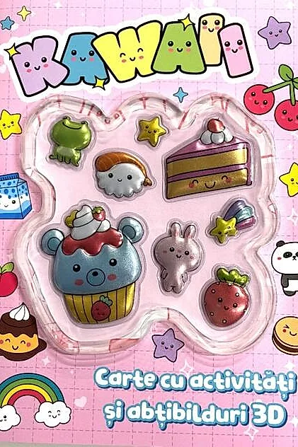 Kawaii. Carte cu activități și abțibilduri 3D