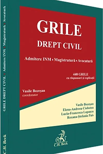 Grile drept civil. Admitere INM, magistratură, avocatură